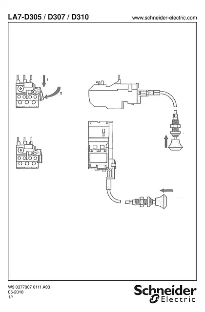 schneider施耐德LA7-D305_D307_D310 - Separate components for TeSys LRD